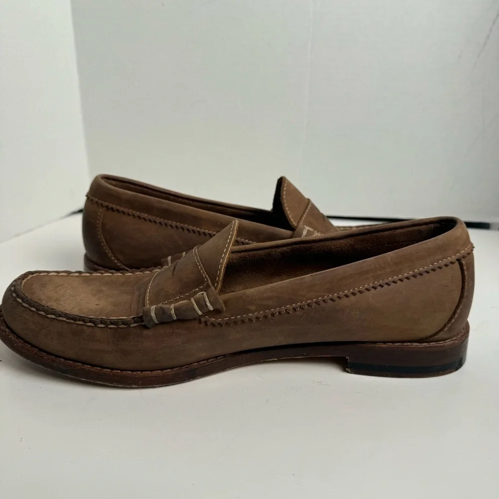 J. Crew Men’s Camden Distressed Leather Penny Loafers